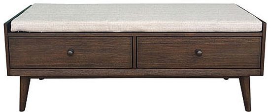 Signature Design By Ashley Chetfield Beige Brown Storage Bench