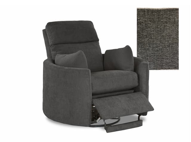Klaussner® Cosmo Reclining Slate Swivel Chair-0