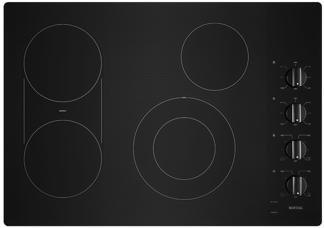 Maytag 30 Black Electric Cooktop Mec8830hb Manhattan Appliance