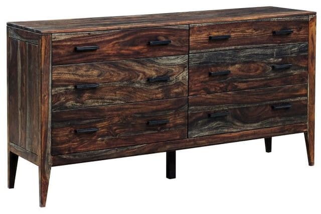 Porter International Designs Fall River Obsidian Dresser & Mirror-1