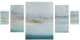 Olliix by Madison Park Glistening Gold Marble 5 Piece Blue/Sand Gel Coat Canvas with Gold Foil Set-0