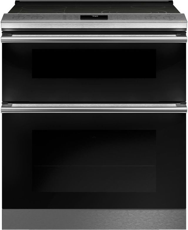 Cafe 30 Platinum Slide In Electric Double Oven Range Ces750m2ns5