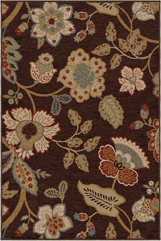 Orian Harmony Layla Brown 5' x 8' Rug-0