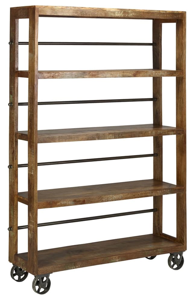Jaipur Furniture Vintage Wheeled Bookcase-0