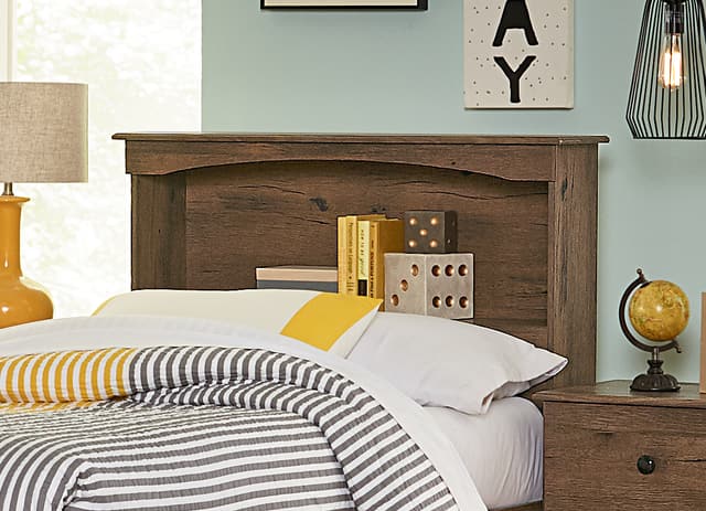 Perdue Woodworks Aspen Oak Twin Bookcase Headboard-0