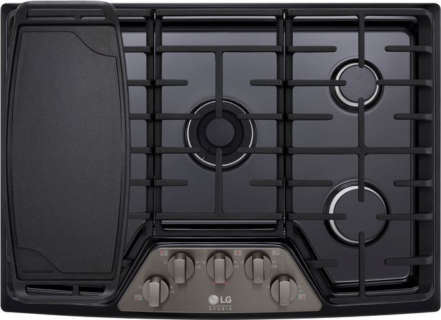 Lg Studio 30 Black Stainless Steel Gas Cooktop Lscg307bd