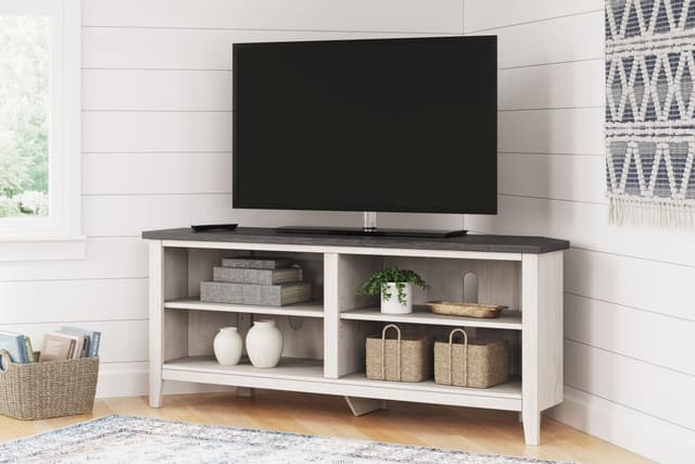 The Signature Design by Ashley Dorrinson collection corner TV stand