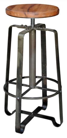 Jaipur Furniture Industrial Adjustable Height Stool-0