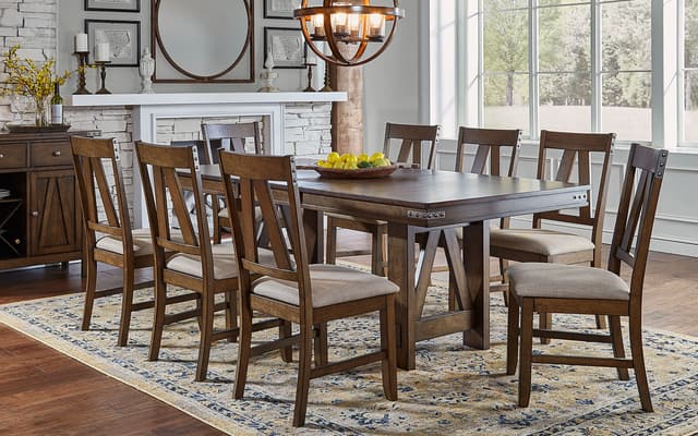 A-America® Eastwood Trestle Table and 6 Chairs-0