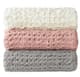 Olliix by Madison Park Chenille Chunky Knit Blush Throw-4