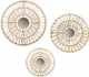 Olliix by Madison Park Ella 3 Piece Neutral Corn Leaves Wrapped Metal Wall Decoration Set-1