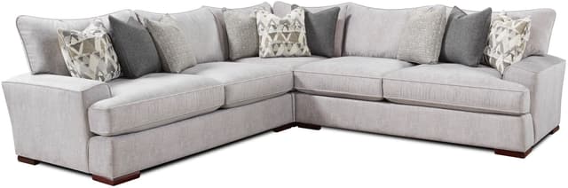 Fusion Furniture Alton Silver Grey 4-Piece Sectional-0