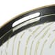 A & B Home Black/Gold/Silver Round Mirrored Decorative Tray-3