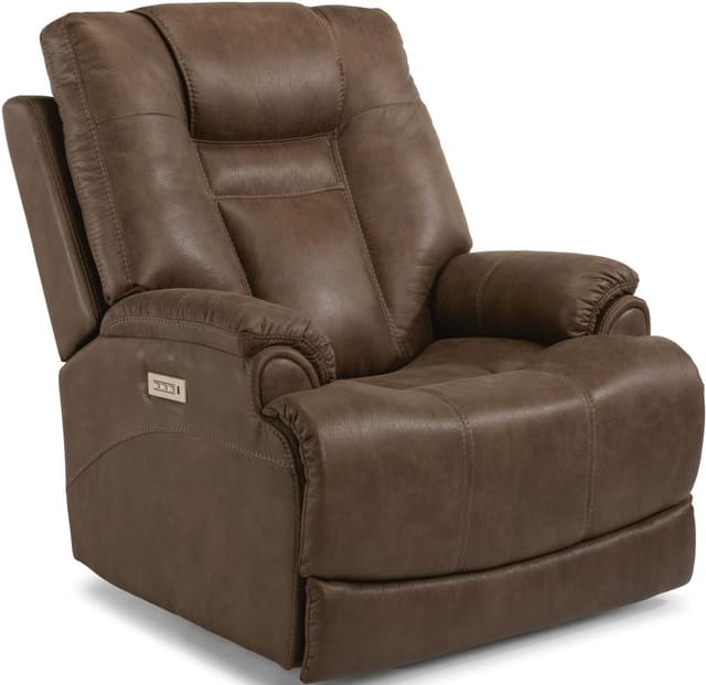 Flexsteel® Marley Brown Power Recliner with Power Headrest-0