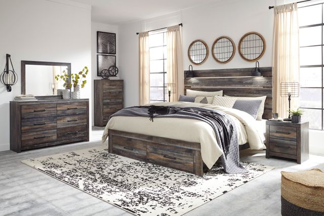Signature Design By Ashley Drystan Brown 5 Piece King Bedroom Set With Footboard Storage B211 58 56s 97 31 36