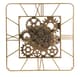 A & B Home Gold Large Square Moving Gear Clock-0