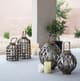A & B Home Brown/Silver Round Small Shanghai Lantern-5