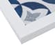 Olliix by Madison Park Patterned Tiles 3 Pieces Navy Paper Printed with Gel Coat and Framed Wall Decor Set-1