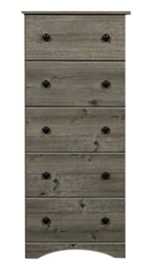 Perdue Woodworks Weathered Gray Ash 5 Drawer Lingerie Chest-0