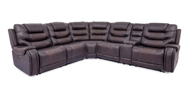 Cheers 6 Piece Power Reclining Sectional with Power Headrest-0