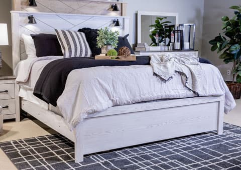 Signature Design by Ashley® Gerridan Queen Panel Bed with Sconce Lights-0