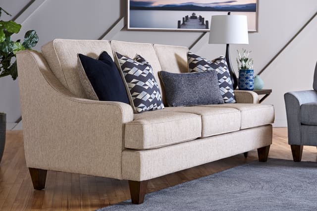 Wood House Upholstery Carneigie Hemp Linden Sofa-1