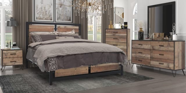 New Classic® Home Furnishings Elk River Rustic Queen Panel Bed -1