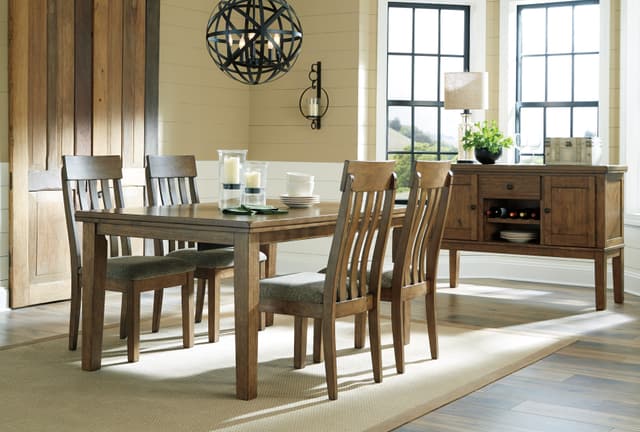 Benchcraft® 5 Piece Flaybern Light Brown Dining Set-1