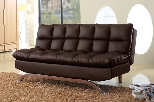 Milton Green Stars Dark Brown Futon Sofa Bed-0