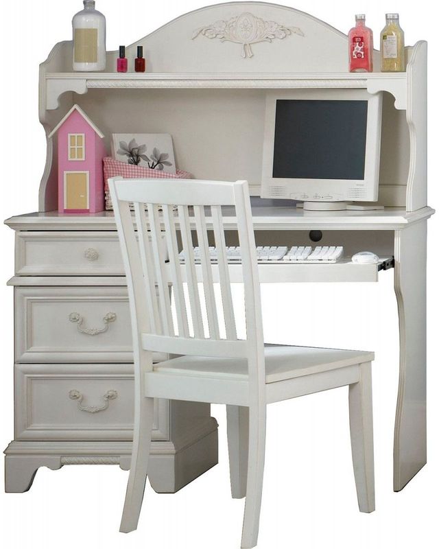 Liberty Furniture Arielle Antique White Youth Student Desk 352 Ybr