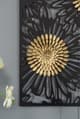 A & B Home Florentine Black/Gold Rectangular Flower Bloom Wall Decor-5