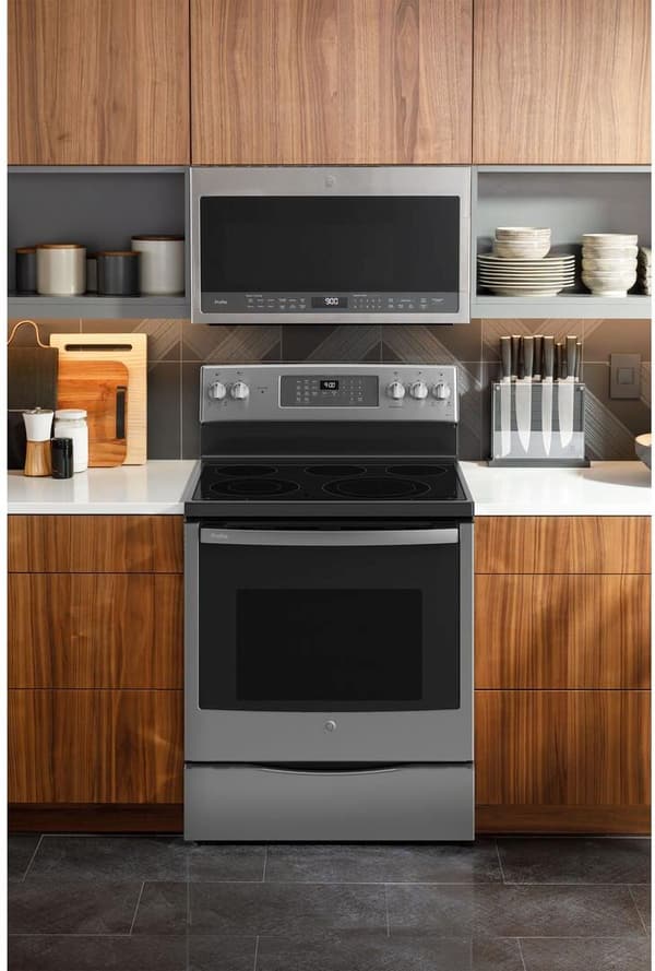 GE Profile Freestanding Electric Range GE Profile 30" Fingerprint Resistant Stainless Freestanding Electric Range