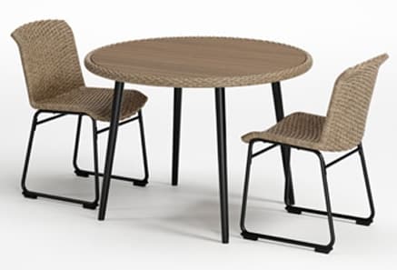 Signature Design by Ashley® Amaris Brown/Black Outdoor Dining Table and 2 Chairs-0