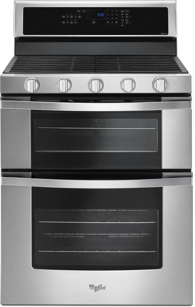 Whirlpool 30 Gas Built In Double Oven Stainless Steel Wgg745s0fs