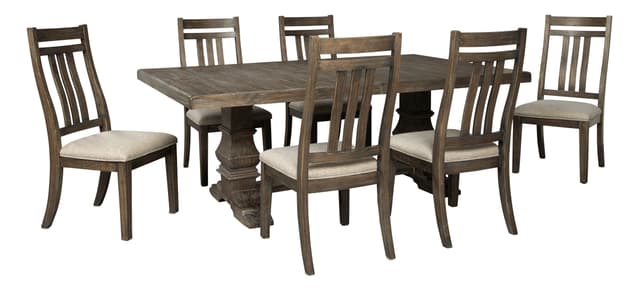 Signature Design by Ashley® Wyndahl 7 Piece Rustic Brown Dining Room Set-1