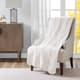 Olliix by Madison Park White Tuscany Oversized Quilted Throw with Scalloped Edges-2