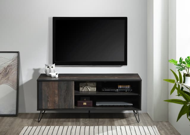 Milton Green Stars 47" Rustic Gray Hairpin Leg TV Stand-0