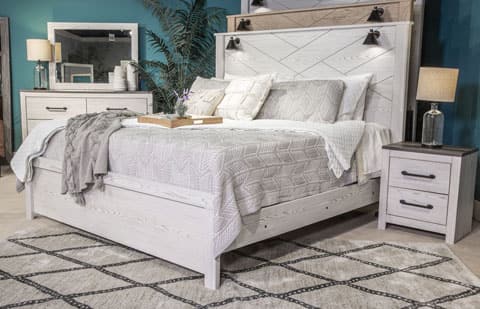 Signature Design by Ashley® Gerridan Queen Panel Bed with Sconce Lights-3