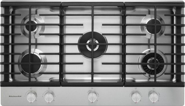 Kitchenaid 36 25 Stainless Steel Gas Cooktop Kcgs956ess