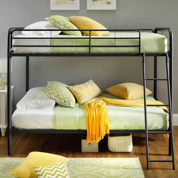 Homelegance® Vulcan Black Twin over Twin Bunk Bed-1
