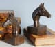 A & B Home 2-Piece Brown Horse Bookend Set-4