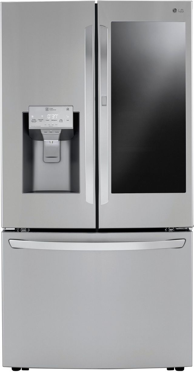 Lg 23 5 Cu Ft Printproof Stainless Steel Counter Depth French Door Refrigerator Lrfvc2406s