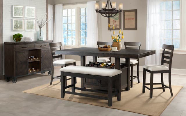 Elements International Colorado Counter Height 7-Piece Dining Set-1