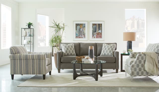 Craftmaster Greige Track Arm Sofa-2