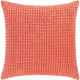 Surya Waffle Bright Orange 22"x22" Pillow Shell with Polyester Insert-0