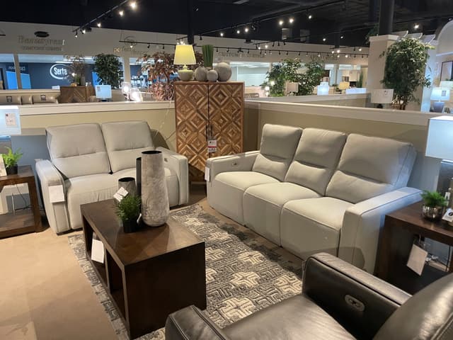 CLOUD GRAY RECLINING SOFA & LOVESEAT-0