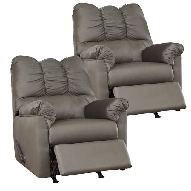 Signature Design by Ashley® Set of 2 Darcy Cobblestone Rocker Recliners-0
