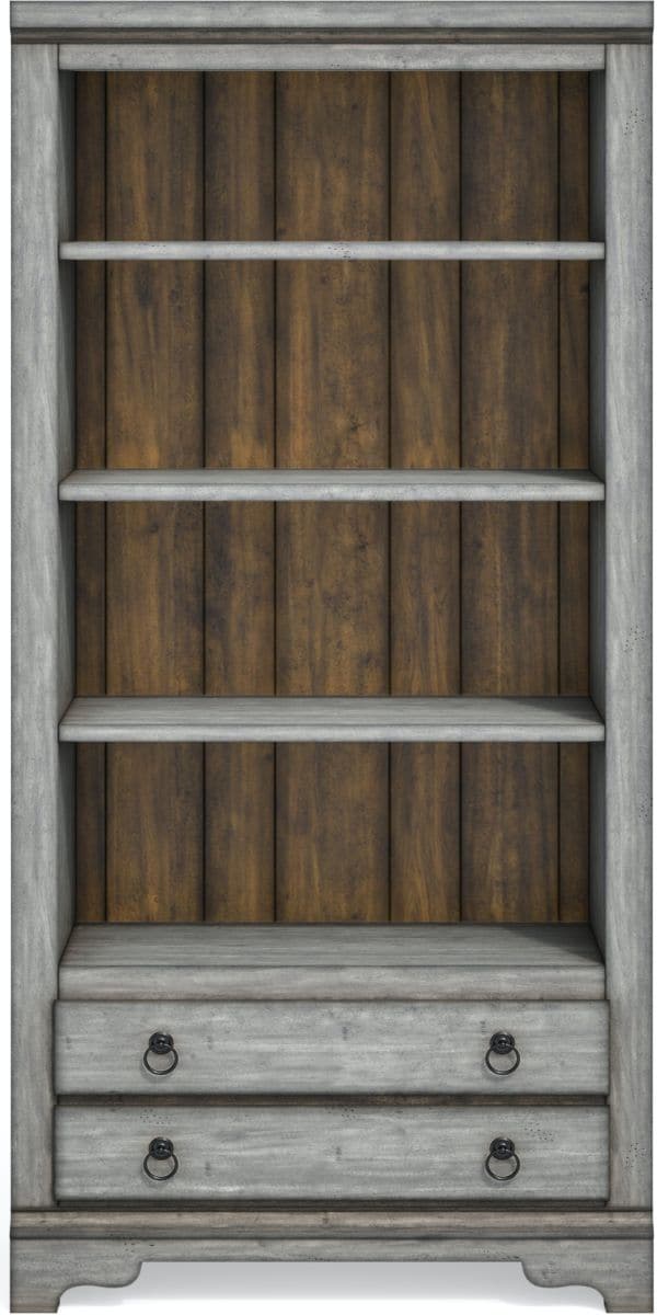 Flexsteel® Plymouth® Distressed Graywash File Bookcase-1
