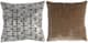 A & B Home 2-Piece Silver/Tan Throw Pillow Set-0