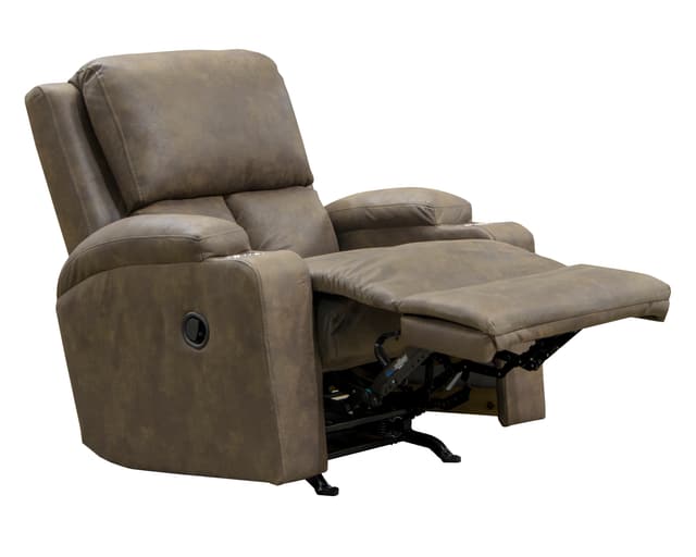 Catnapper® Walnut Kyle Rocker Recliner with Dual Cupholders-1